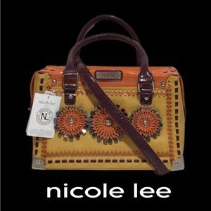 NWT Nicole Lee Shoulder Bag/Crossbody/Handbag, Gold &‎ Orange